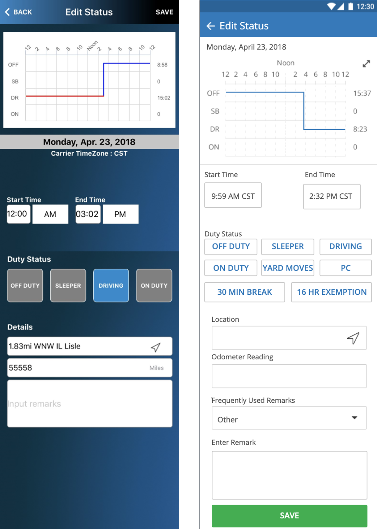 Mobile App Screen Design