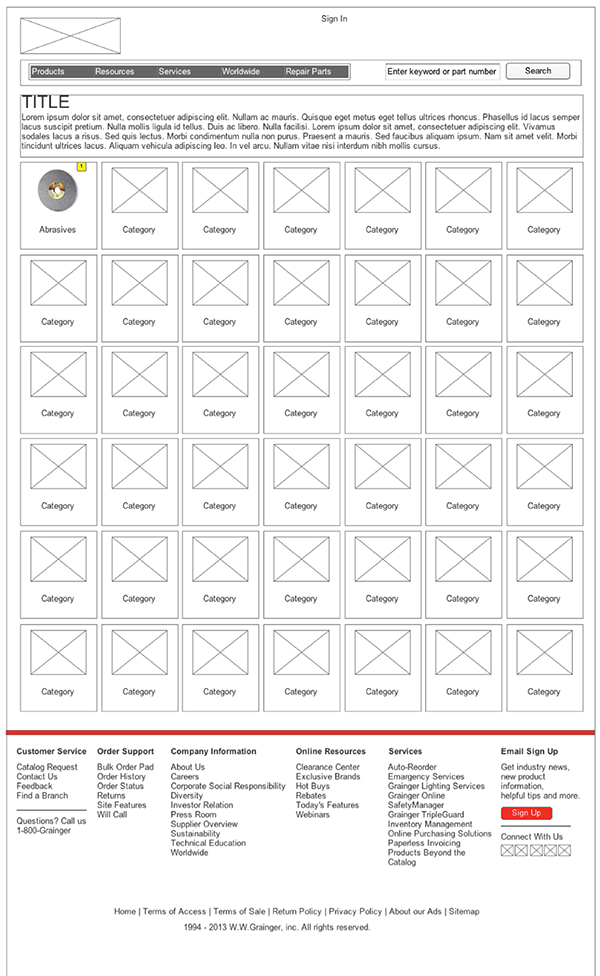 Grainger Checkout Wireframes